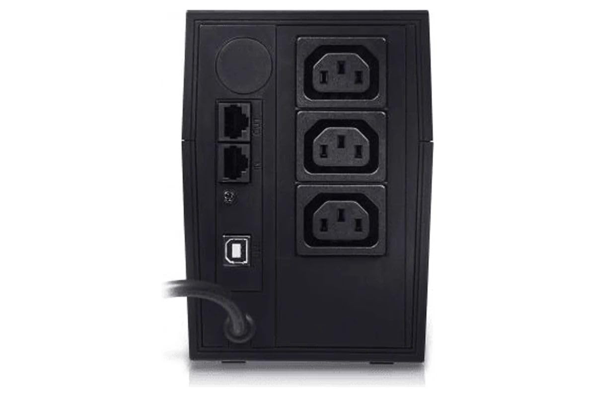UPS Gruppo di Continuità 1200VA 3 Uscite 390W per PC e Videosorveglianza Stabilizzatore DVR TELECAMERE