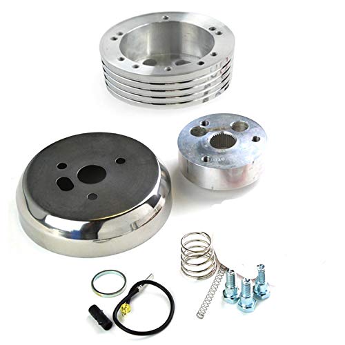 5 & 6 Hole Billet Steering Wheel Adapter Compatible with Chevrolet 1969-94 Models Ididit Flaming River