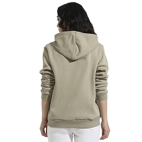 Image of PINACOLADA Women's Zip-Front Hoodie with Angled Open Pockets for Casual Wear | Hooded Neck | Long Sleeve | Zipper Closure | Cotton Sweatshirt Crafted with Comfort Fit for Everyday Wear