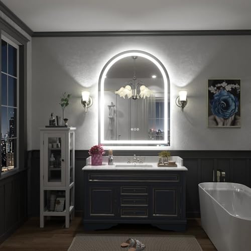 Image of 30x42 Inch Arched LED Bathroom Mirror