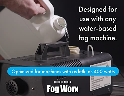 Fogworx Extreme High Density Fog Juice Gallon - Long Lasting, High Output, Odorless Water Based Fog Machine Fluid - For 400 Watt To 1500 Watt Machines #TOP2
