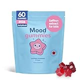 JerlyMush Saffron Gummies for Kids - Saffron with GABA, Passion Flower & St Johns Wort, Sugar Free, Support Mood & Focus Calm Gummies, Natural Berry Flavor (60 Gummies)