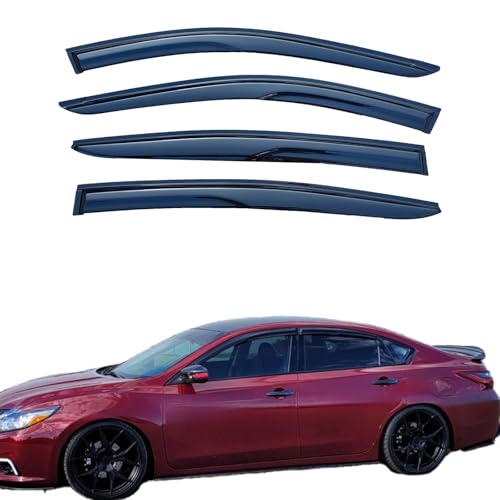 Tape On Window Visors Rain Guards Compatible with 2019-2025 Nissan Altima,Side Vent Visors Window Deflector Rain Guard Shade,Fits 19-25 Altima,Weatherproof & Easy Installation,Car Accessories-4PCs