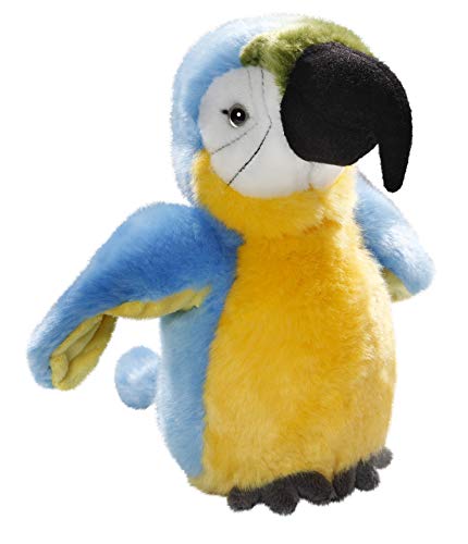 Preisvergleich Produktbild Carl Dick Papagei blau-gelb aus Plüsch ca. 20cm 3451001