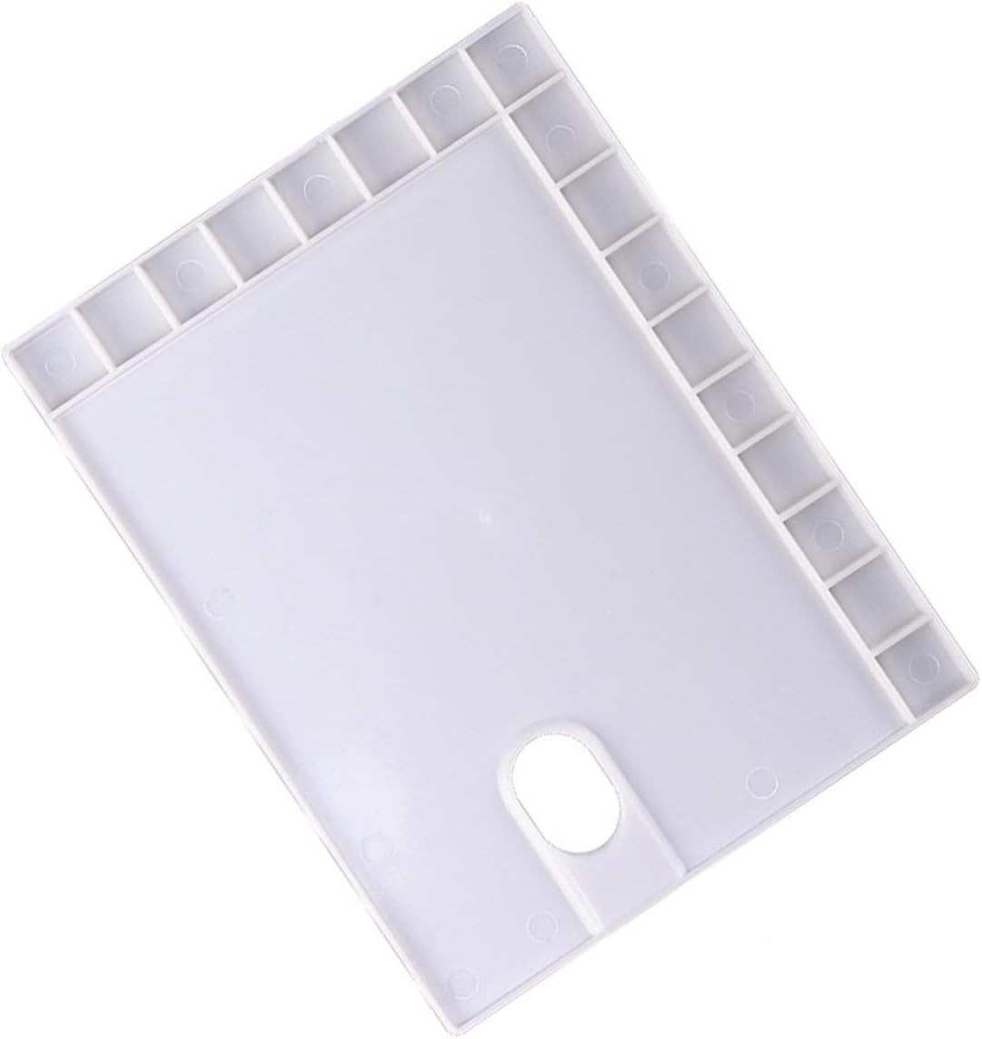 3pcs Plastic Paint Mixing Trays 17 Grids Lightweight and Easy to Clean Color Mixing Plates for Watercolor and DIY Painting Craft