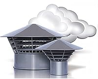 Entlüftungshaube Dunsthut Dachentlüfter Univent DN 110 110mm Montage in das Rohr