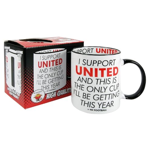 I Support Manchester United -Gift Boxed Mug Present idea for Man Utd Fan Supporter