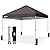 CROWN SHADES 10x10 Pop Up Canopy - Beach Tent with One Push Setup - Outdoor Sun Shade for Events, Parties, Camping - Gazebo with STO-N-Go Cover Bag, Silver Coated Top, 3 Height& 4 Sand Bags, Coffee