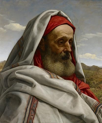 Impression sur toile Eliézer de Damas William Dyce de qualité supérieure 60x90cm