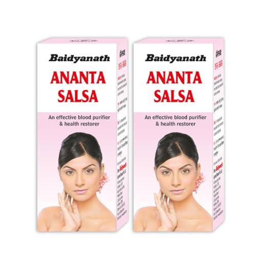 Image of Baidyanath Anant Salsa - 220 ml (pack of 2) | Herbal Extract for Enhancing Skin Care | Blood Purification, and Hair Health |, 440 Grams