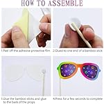 25Pcs Lets Glow Photo Booth Props with Stick, Neon Fluorescent Theme Selfie Props, Glow in The Dark Birthday Party Supplies, Black Light Photography Backdrop Decorations - Image 5
