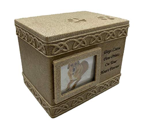 AngelStar Comfy Hour 5-Inch Pet Urn for Dog, Dark Brown, Porcelain - Thumbnail 2