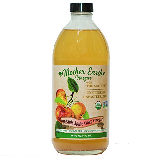 Mother Earth, Organic Apple Cider Vinegar with The Mother, Fresh Pressed Organic Apples, OACV, ACV, Raw, Unpasteurized, Unfiltered (1/16oz Glass Bottle)