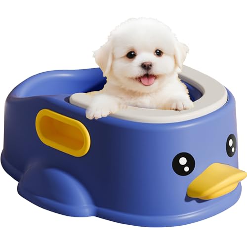 Runspich Portable Pet Bath Tub – Cute Dog & Cat Washing Tub for Small Pets, Durable Puppy Bathtub for Home Shower Use, Blue