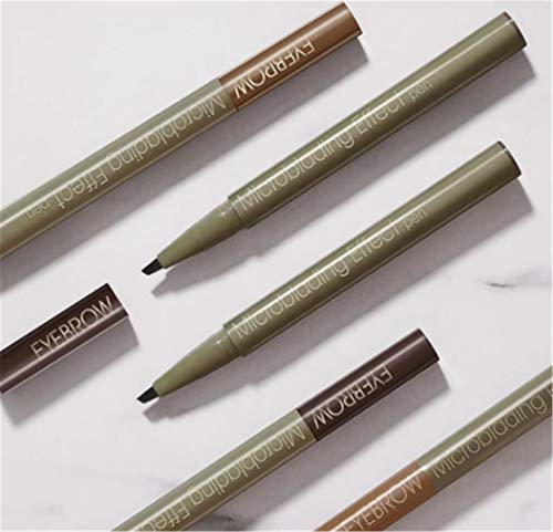 Kzlibkon Long-Lasting Microblading Effect Pen, Eyebrow Pencil Waterproof Gray, Eyebrow Tattoo Pen Black Waterproof (Natural Gray)
