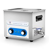 JIEJING 10L Ultrasonic Cleaner Knob Control Heated Sonic Cleaner Machine for PCB Carburetor 3D Printing etc