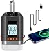 Sinvitron LED Camping Lantern Rechargeable/Power Bank 15000mAh, Camping Tent Light W/Up to 500H Light Time & LCD Screen, 4 Light Mode, IP65 Waterproof for Emergency, Hurricane, Power Outage, Hiking