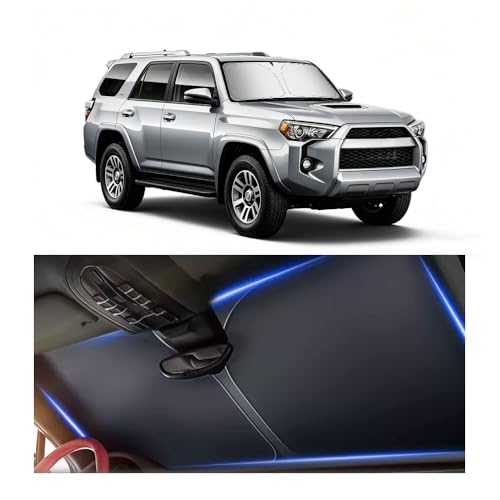 Image of Car Windshield Sun Shade Compatible with Toyota 4Runner 2010-2025,Oxford Cloth Sun Shade for Car Windshield with Foldable Design,Essential Windshields Cover Suns Shades with Storage Bag