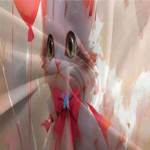 Housse de couette chatons 3D parure de lit infroissable en microfibre douce single 135x200