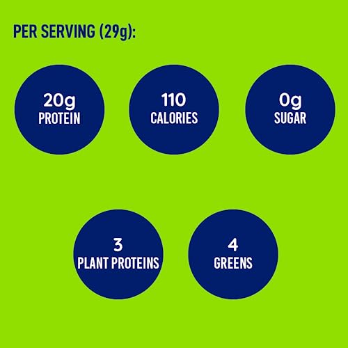 LeanFit Plant-Based Protein & Greens Natural Vanilla – 20g Plant Protein + 4 Leafy Greens Per Serving – Vegan, Gluten-Free, Soy-Free, No Sugar – 19 Servings, 1.21 Pound Tub - Image 4