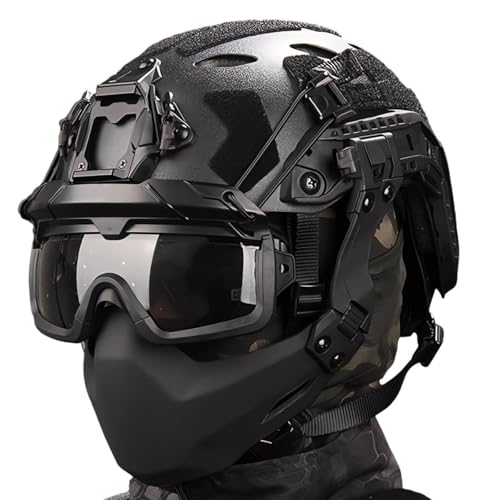 Casque tactique airsoft antibruit avec lunettes de paintball et masque