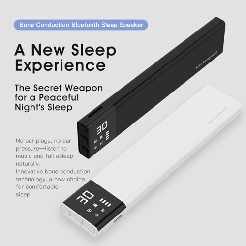 Under-Pillow Speaker for Sleeping – Bone Conduction Bluetooth Under Pillow Speaker & Bluetooth White Noise Sound Machine with 36 Soothing Sounds, Timer & TF Card Support for Side Sleepers & Deep Sleep - Image 2