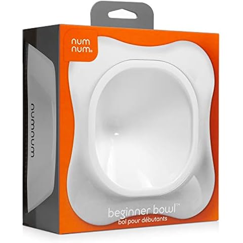 NumNum Beginner Bowl | Baby Bowl | BPA Free Silicone Self Feeding Baby + Toddler Dish | Baby Led Weaning Bowl for Kids Ages 6 Months+ Cover