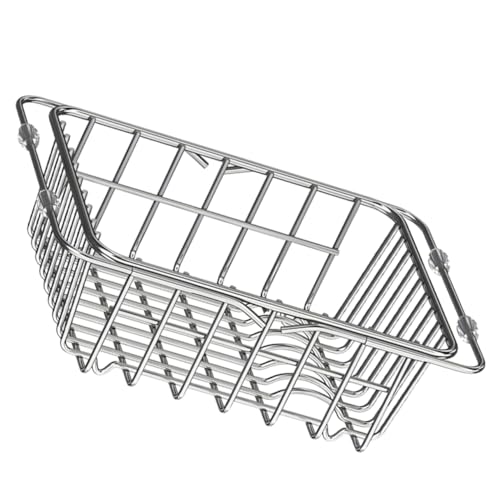 ABOOFAN Escurridor de Platos Extensible Inoxidable Soporte Utensilios de Cocina Rejilla Fregadero Organizador Cubiertos Encimeras