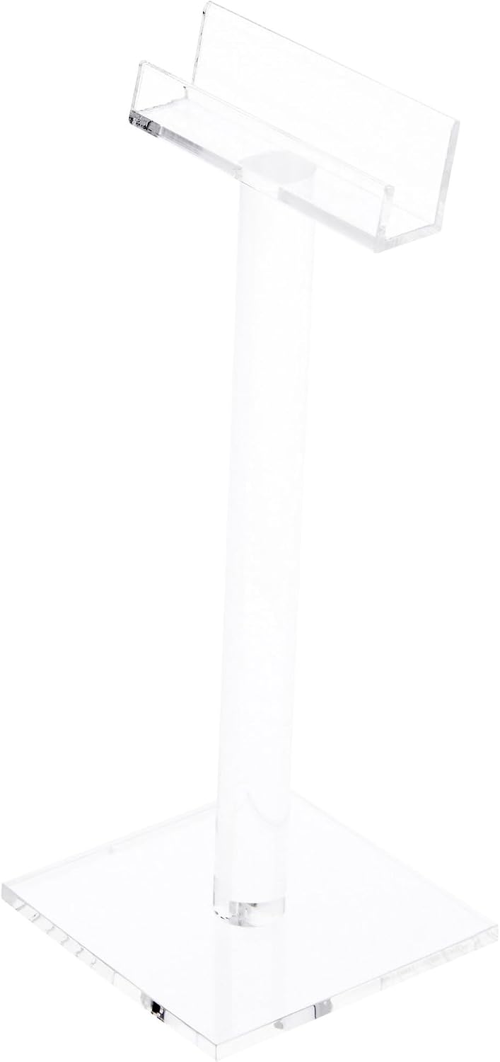Plymor Clear Acrylic Square Display Stand for Eyeglass Frames, 4" H x 3" W x 3" D