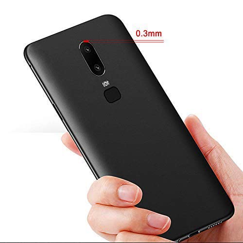 Image of Mobile Back Cover Case for Oneplus 6 (Silicone Case|CameraProtection|Black SC1510)