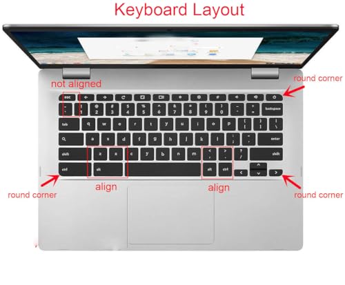 Protector de teclado YYubao compatible con Chromebook ASUS miniatura 2