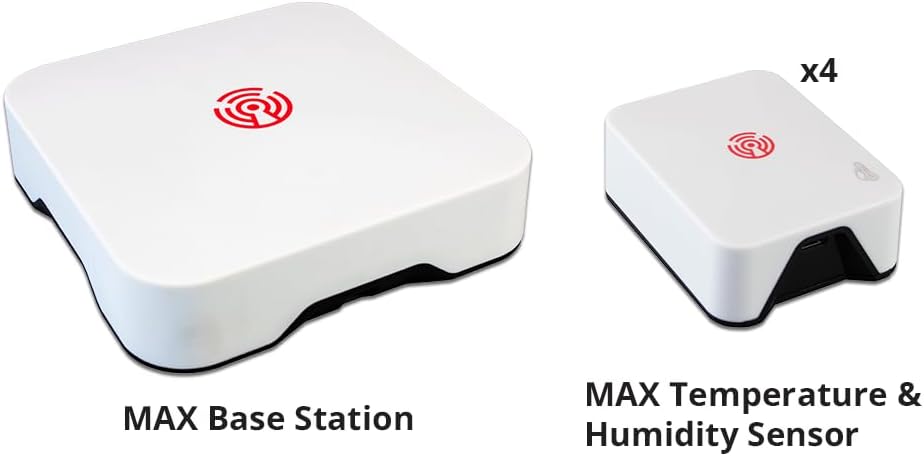 Room Alert MAX Heat Safety Monitor - Complete Wireless Heat Safety Monitoring for Facilities and Multi-Zone Coverage. Made in USA