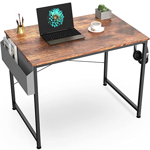 31.5 inch Computer Desk with Non-Woven Storage Bag, Office Work Desk for Small Spaces, Writing Study, Industry Modern Table for Bedroom, Home, Office by HOMIDEC - Used condition - CA$47.20