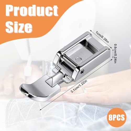8 piezas Pie para Cremallera para Máquina de Coser miniatura 2