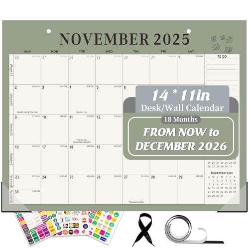 Gannyfer J_[ 2026 ①ɗpCJ_[ 18 /①/J_[ 2026N ݂艺Rt CXgCv XebJ[3 2026NJ_[ ItBX  wZ (14C` x 11C`)