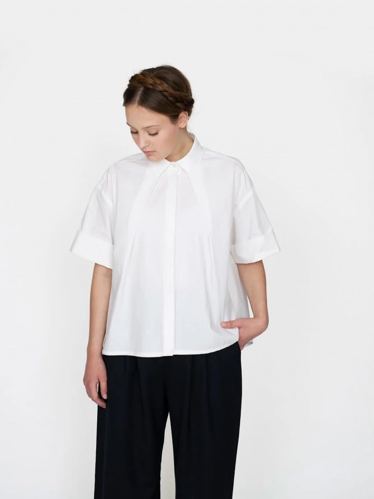 The Assembly Line Paper Sewing Pattern Front Pleat Shirt XS-L
