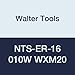 Walter Tools NTS-ER-16 010W WXM20 Carbide NTS Threading Inserts, External Thread, Full Profile, Whitworth (Pack of 10)
