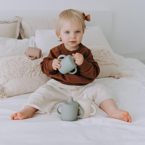Kidsco. Silicone Sippy Cup And Training Cup For Baby 6 Months+ Soft Spout And Handles Unbreakable Easy Grip For Babies 6-12 Months And Toddlers 1-3 Years 5Oz/150Ml thumb #4