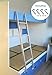45inch/50inch/55inch/59inch (116cm) Metal Adjustable Bunk Bed Ladder – 150kg/330lbs Load, Silver RV/Car/Boat Loft Step Ladder for Home/Dorm/Apartments