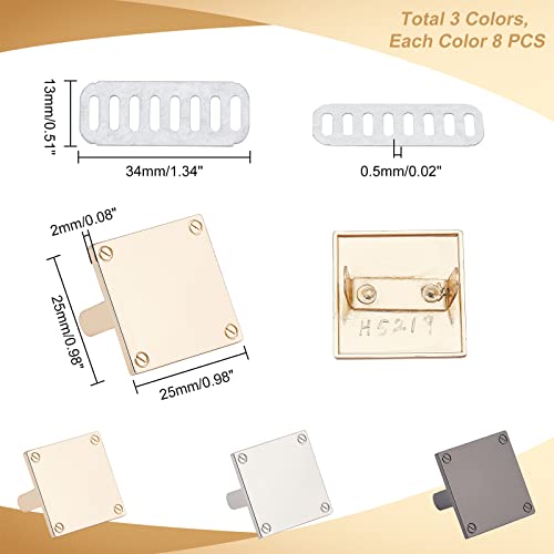WADORN 24 pz Etichette per Timbri in Metallo