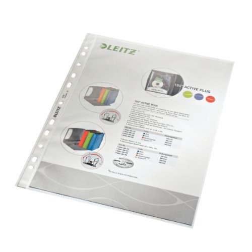 Leitz 4790 Prospekthüllen A4, Polypropylen, genarbt, dokumentenecht (1000 Stück, A4 genarbt)