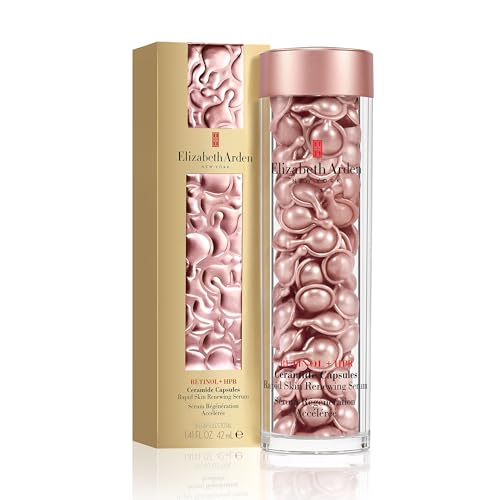 Elizabeth Arden Retinol + HPR, Cápsulas de Sérum de Ceramidas y Retinol de Alta Eficacia, Reduce las Líneas de Expresión y Arrugas, Mejora la Firmeza de la Piel, Monodosis, 90 Cápsulas
