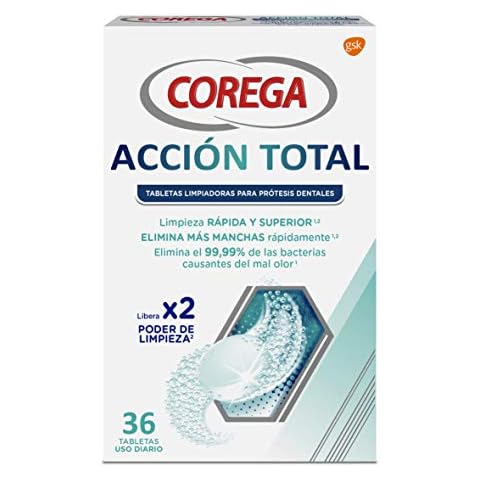 Tabletas Limpiadoras Corega Acción Total Cover
