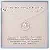 Goddaughter Necklace Goddaughter Gifts for Girls Sterling Silver Circle Necklaces for Girls Goddaughter Daughter Gifts from Godmother Christmas Holiday Jewelry