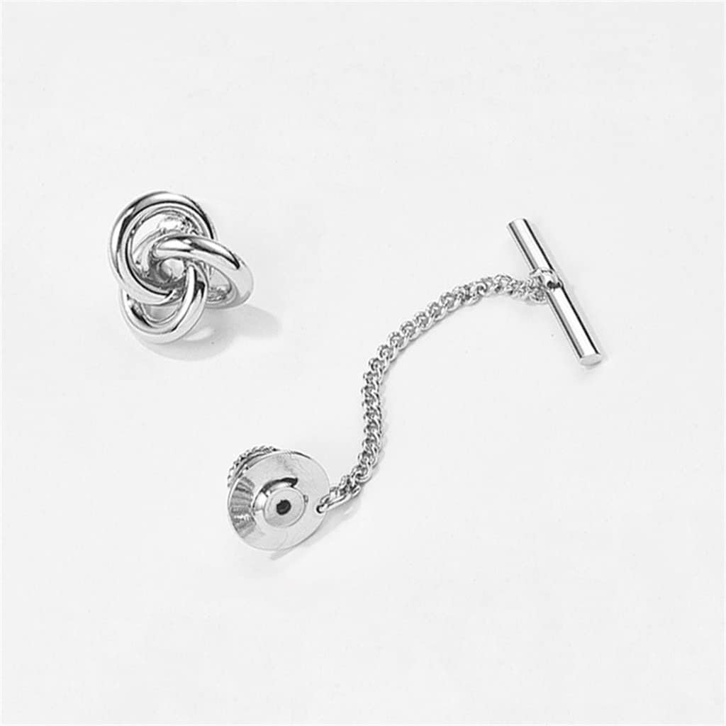 Men's Tie Pin Shirt Creative Three-Ring Weave Thread Ball Small Buckle Pin Tie Clip