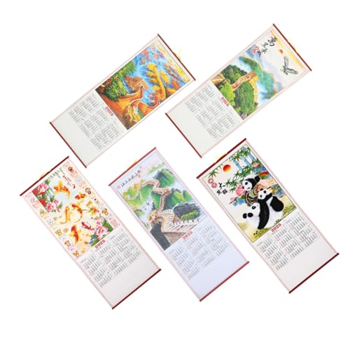 NUOLUX 5個年 蛇年 掛軸 薄型軽量 壁掛け 月間カレンダー 多機能装飾用 ホリデースケジュール対応 日付管理用