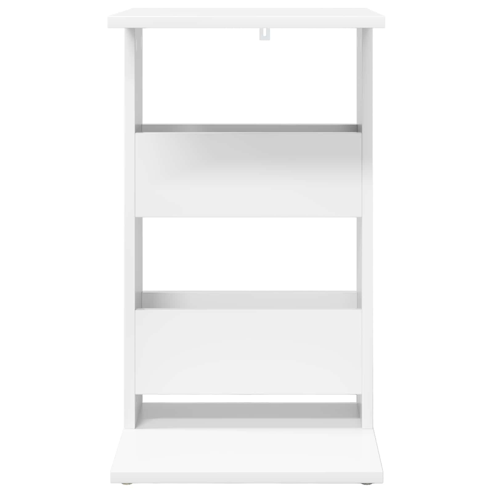 Table d appoint Blanc 40 x 35 x 60 5 cm Bois ingénierie Moderne rectangulaire Petite Table Basse d appoint pour Salon canapé Fauteuil intérieur Design Contemporain
