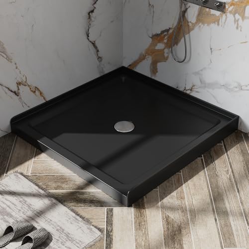 Goodyo 36' x 36' Shower Base Single Threshold Center Drain Shower Pan in Black