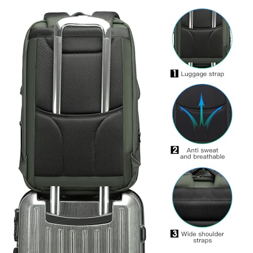Image of BANGE Anti-Theft Backpack with USB Charging Port 17.3 Inch Business Laptop Backpack