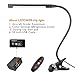 LEPOWER Clip on Light, Book Lights for Reading at Night with Stepless Adjustable Brightness & 3 Colors, 4W Reading Light for Bed, Headboard and Computer, Book Lovers Presents, Adapter Included, Black